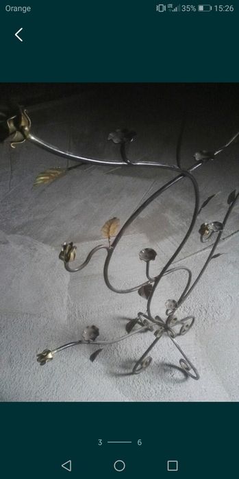 Świecznik duży metalowy
