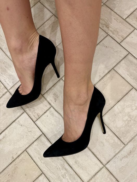 Туфлі лодочки замшеві