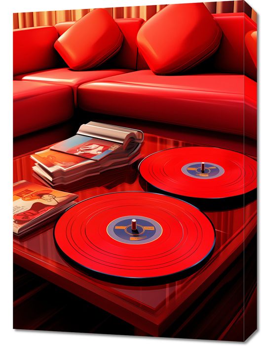 Obraz 50x70cm Czerwień Salonowych Wibracji