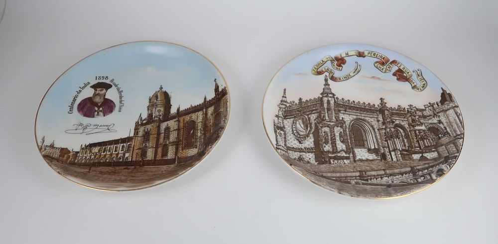 Pratos Vista Alegre Séc. XIX - Perola da China - 1896 e 1898, CADA