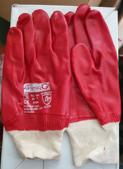 Rękawice robocze PCV, c.brutto, karton 96 par(2,58zł para)