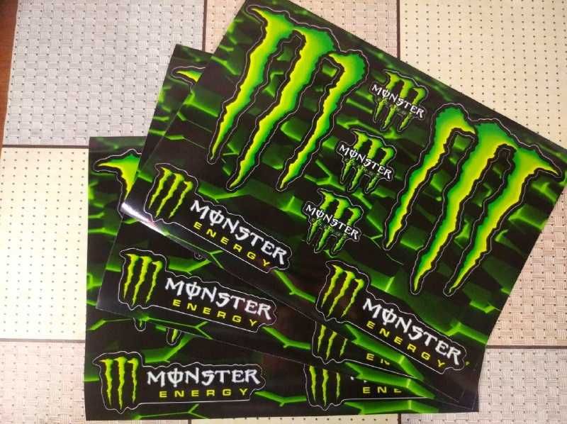 Комплект наклейок на мото пластик MONSTER Energy