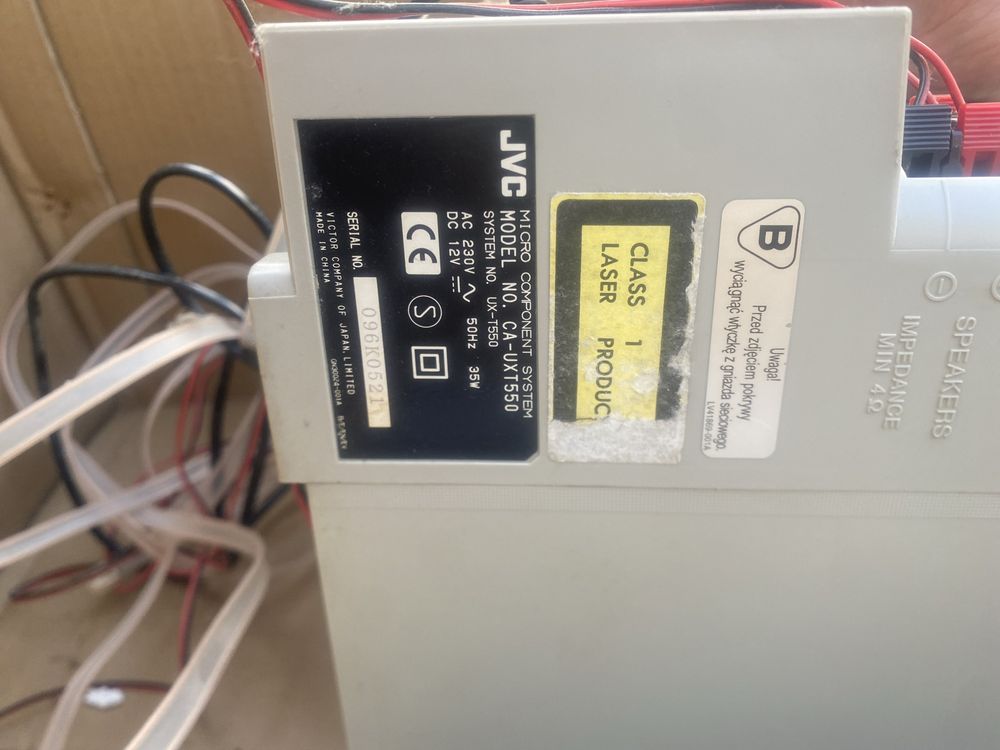 Wieża JVC Model no. Ca-uxt550