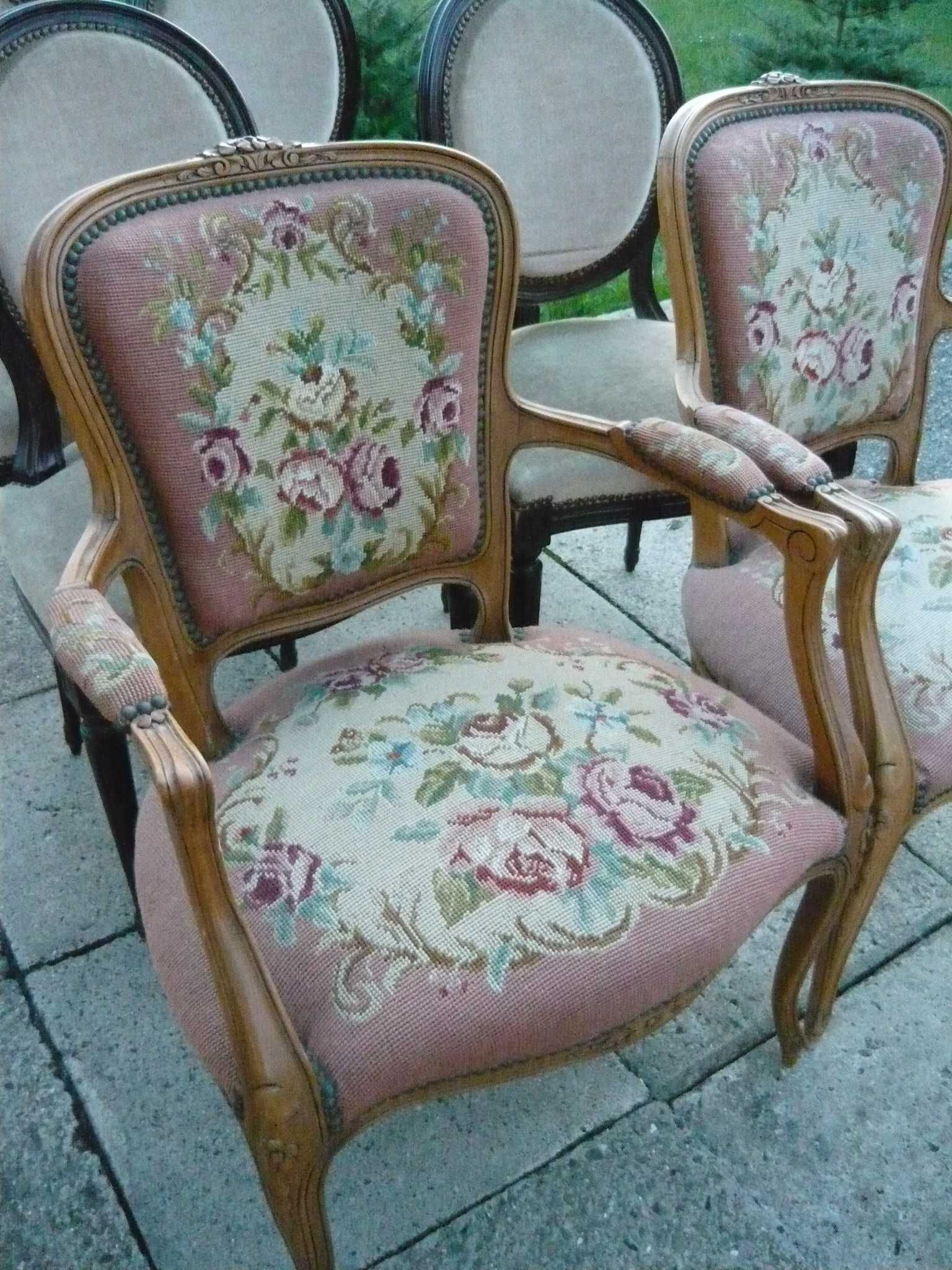 2 trony krzesła skóra