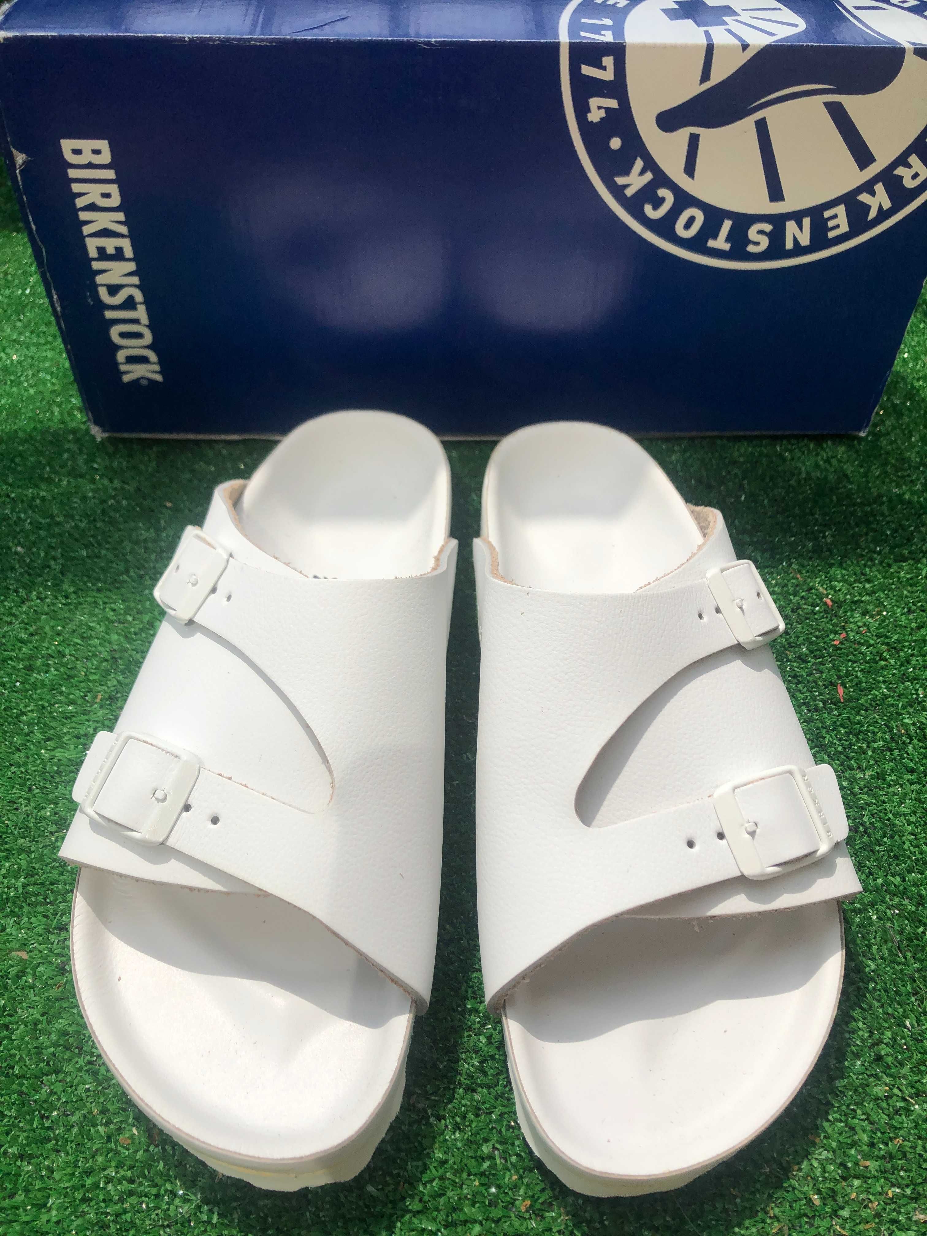 Сланцы шлепки birkenstock zurich 36/37/39/40/41  кожа черные и белые