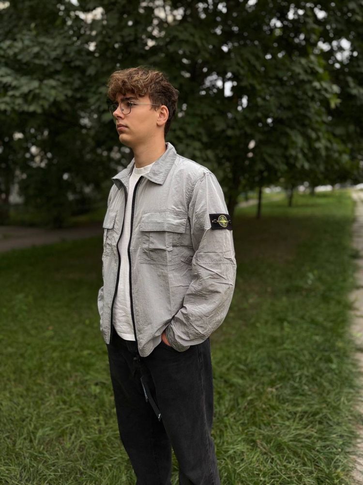 Куртка ветровка Stone Island серая