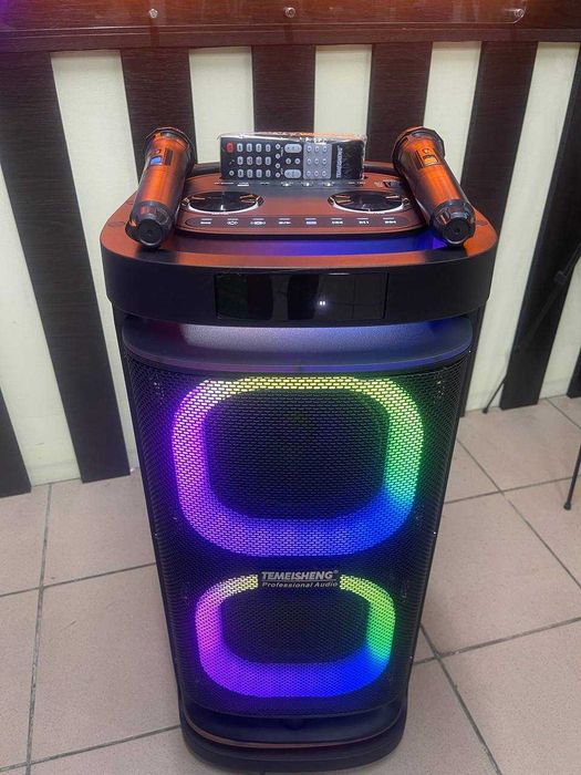 Портативная активная Блютуз колонка Temeisheng 200вт - 2 - Микрофона