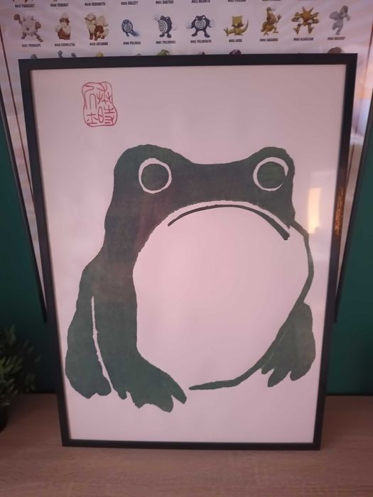 Trzy obrazy Żaba Frog Matsumoto Hoji 50x70