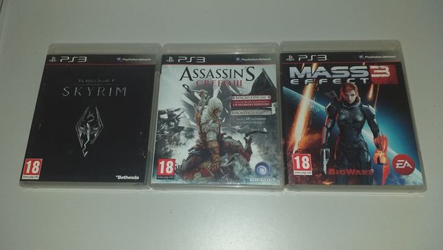 [Jogos PS3] Assassin's Creed III, Skyrim, Mass Effect 3