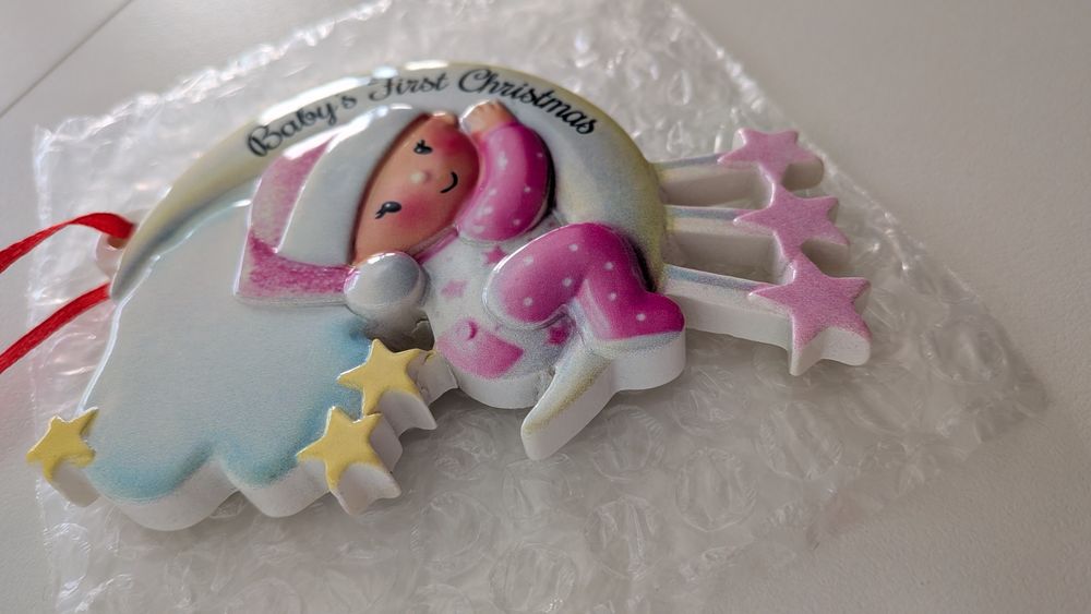 Enfeite “Baby’s First Christmas” – Novo