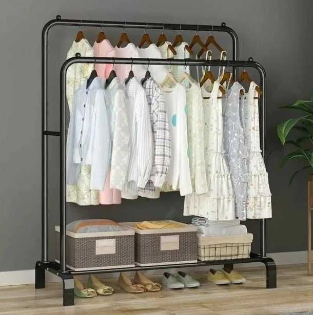 Вішалка для підлоги сталева стійка для речей та взуття