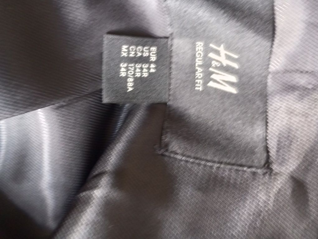 Czarny garnitur H&M rozm 44/46