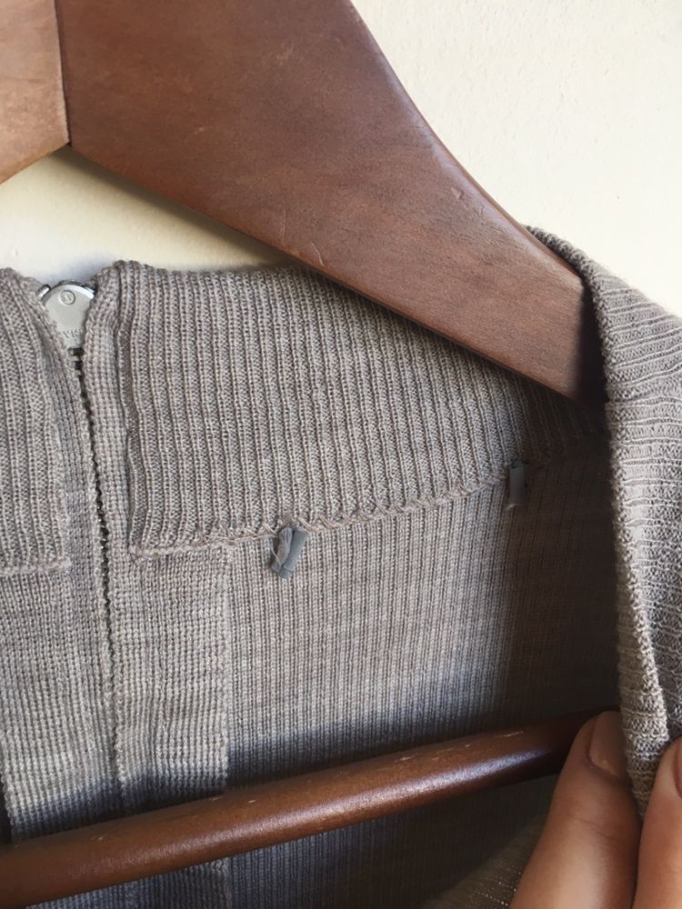 Sweter cos wełna 100% merino bezowy tunika
