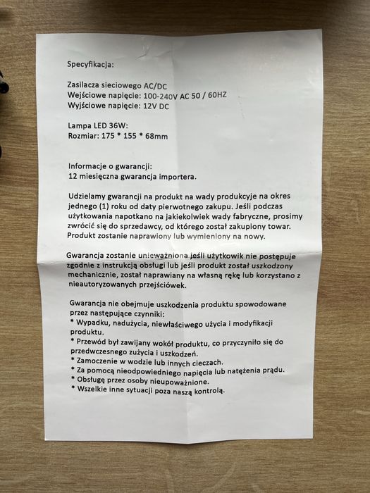 Lampa LED 36W do manicure hybrydowego