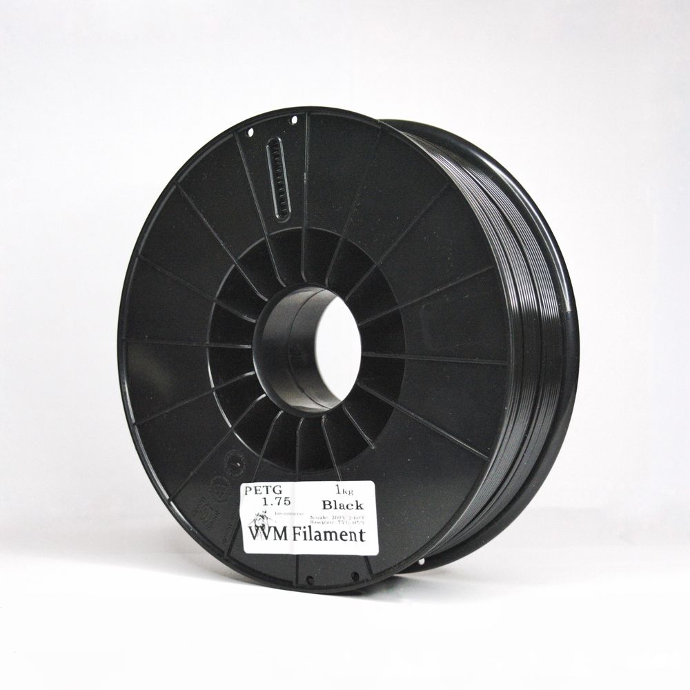 Пластик для 3Д-друку Філамент PETG 1.75(Чорний) 1 kg