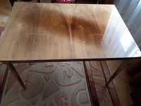 Stół rozkładany, z czasów PRL, Vintage, wysoki połysk - wciąż piękny