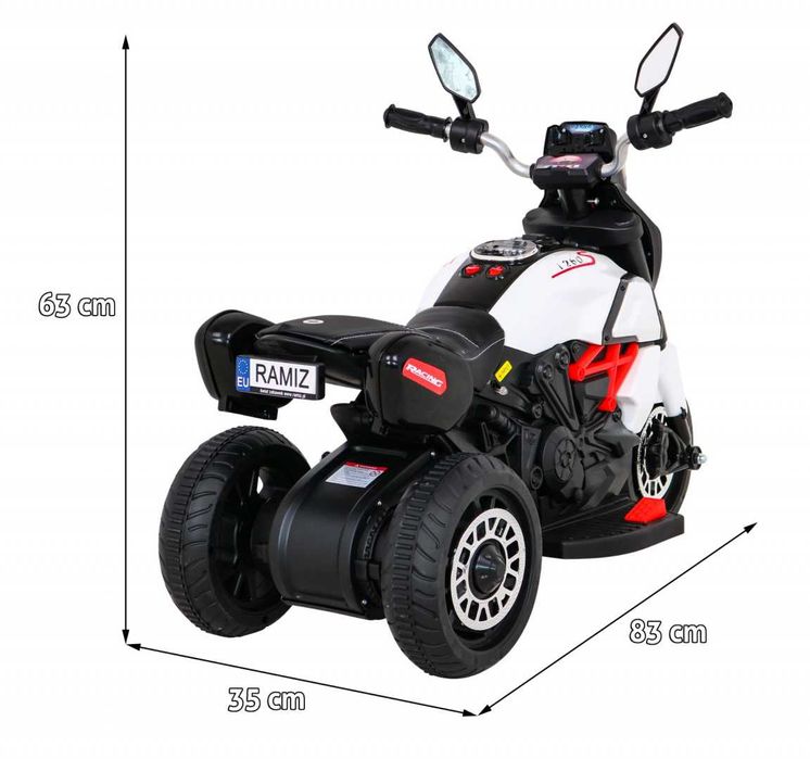 Autko motor MOTOREK FAST TOURIST na akumulator trójkołowy dla dzieci