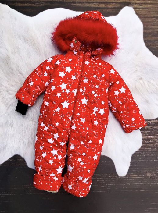 Дитячий зимовий суцільний комбінезон