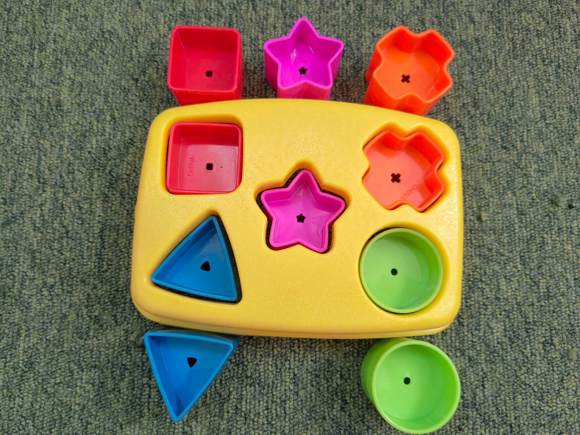 Balde Primeiros Blocos, Fisher Price, 10 peças