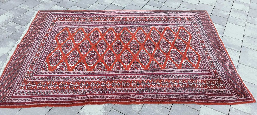 Buchara ręcznie tkany dywan wełniany 194 x 123 cm wełna 100%