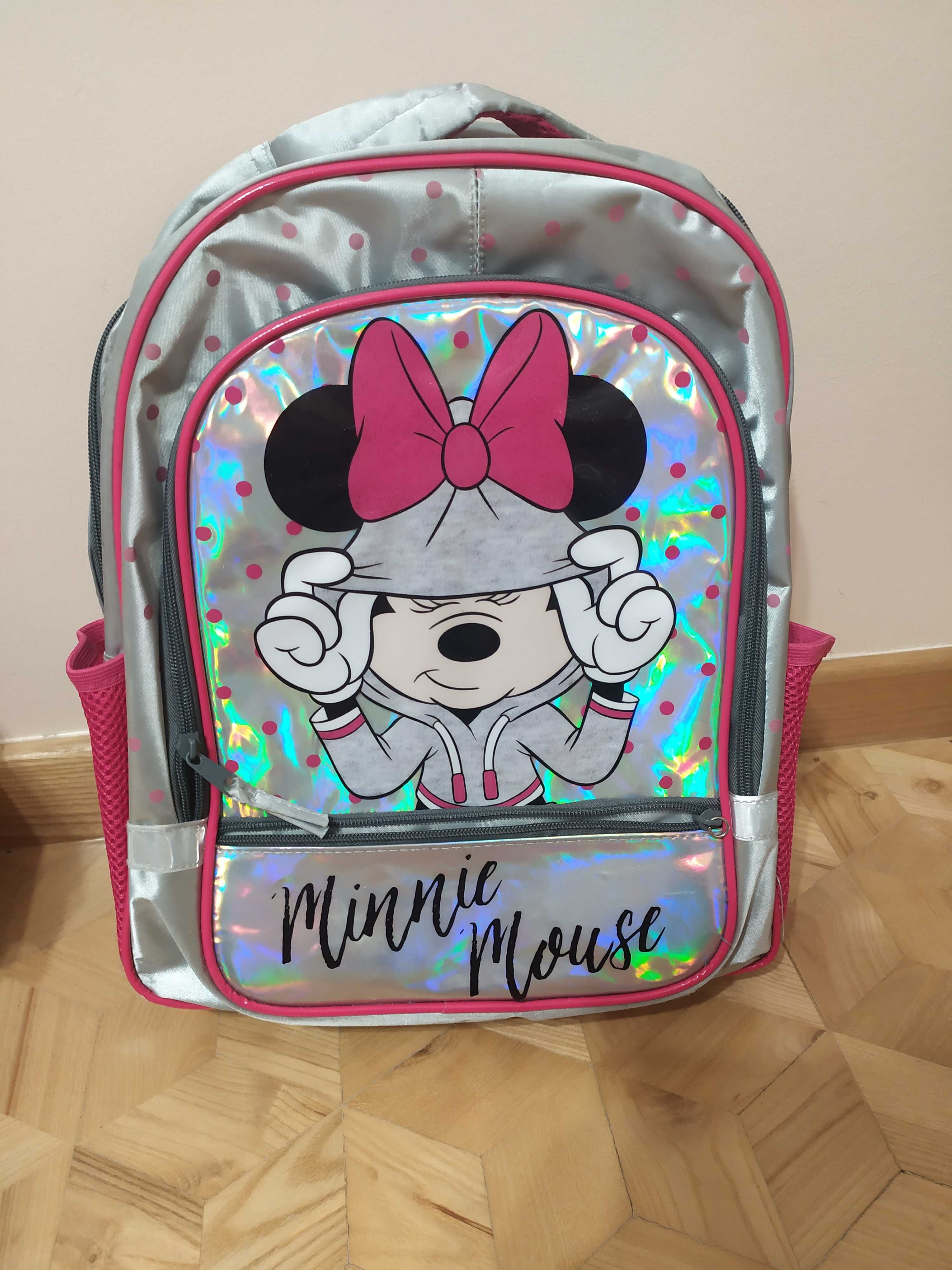 Plecak szkolny dziewczęcy z myszką Minnie Mouse śliczny