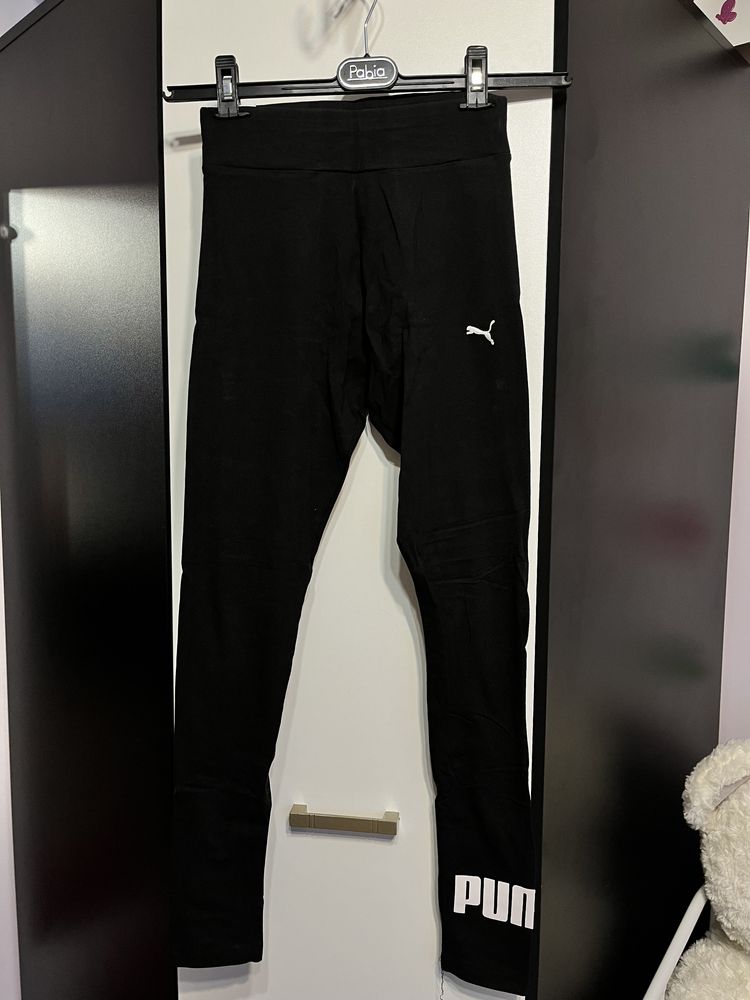 legginsy sportowe puma czarne obcisłe xs siłownia