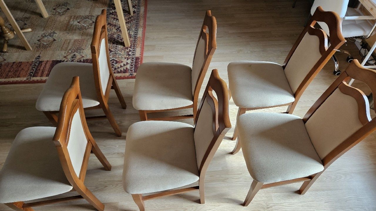 Dębowy stół +6 krzeseł