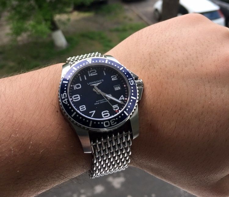 Браслет 19,20,21,22 мм на часы для Longines, Certina, Rado кольчужный