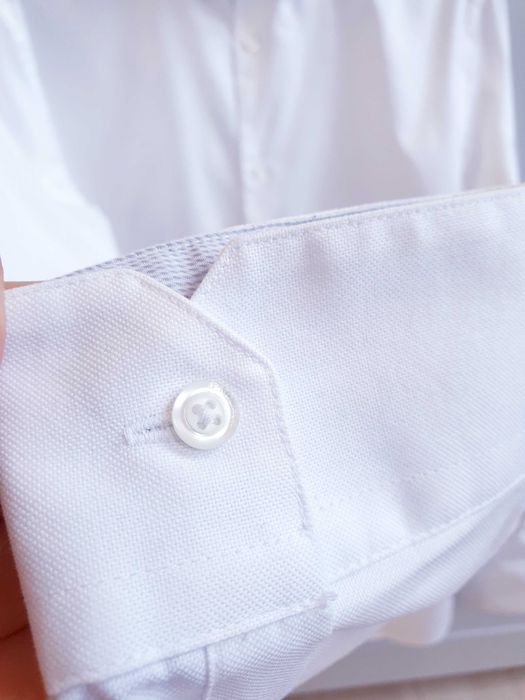Biała koszula męska slim fit Burton kolnierzyk 37 38 rozmiar S XS
