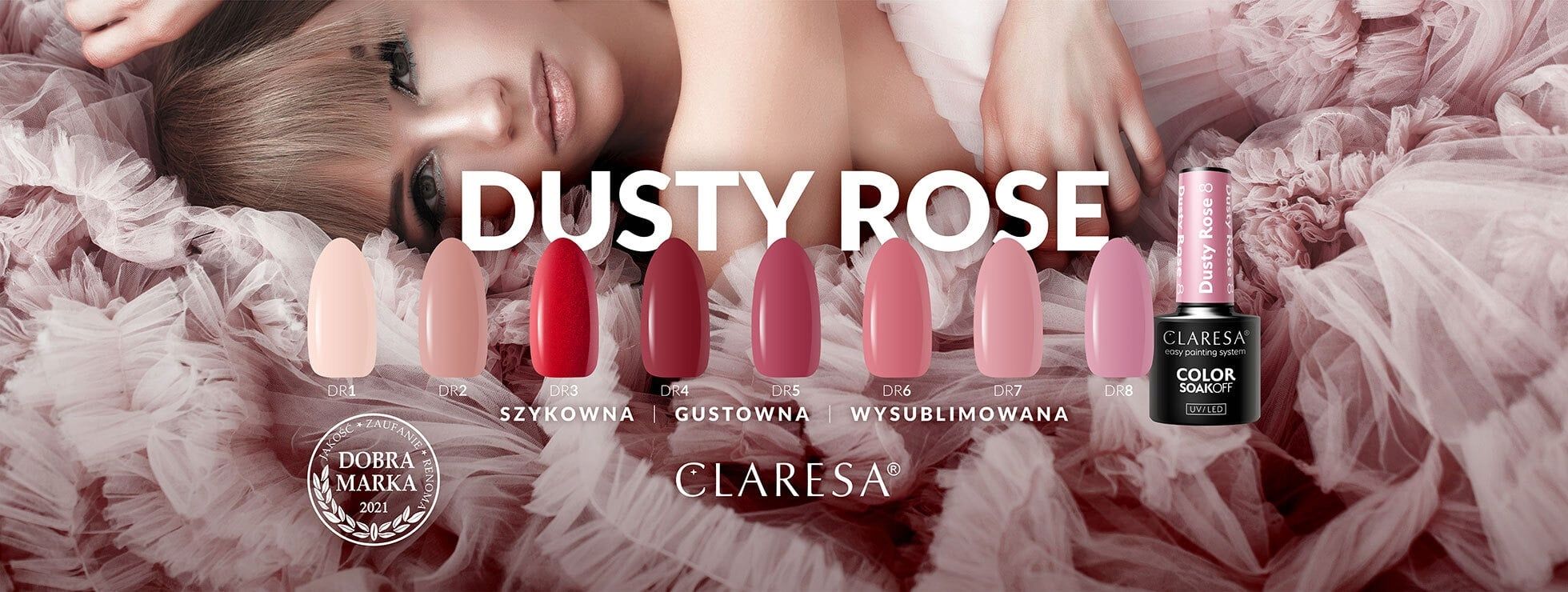 Claresa Lakier Hybrydowy Dusty Rose 8 - 5Ml