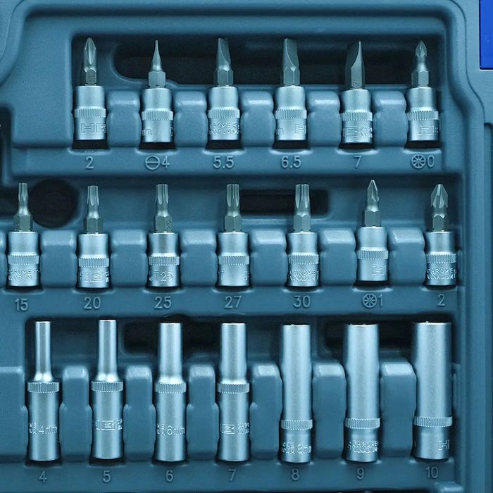 Набір інструментів професійний 1/4" і 3/8" і 1/2" 151 од.Haisser BLACK