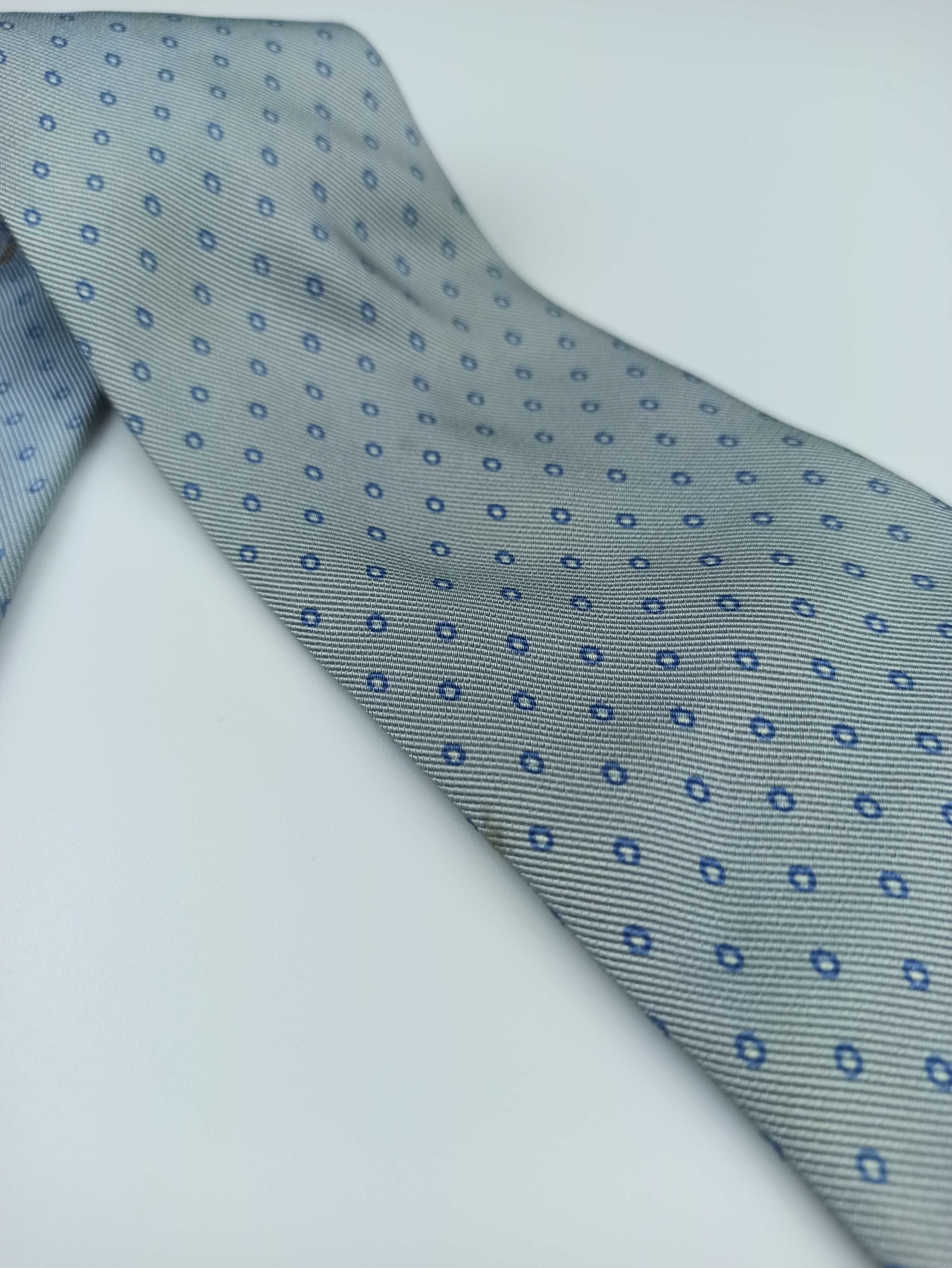 Eddy Monetti błękitny niebieski jedwabny krawat mięsisty