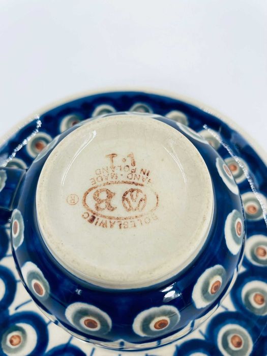 Zestaw śniadaniowy Filiżanka kolekcjonerska Polska Bolesławiec