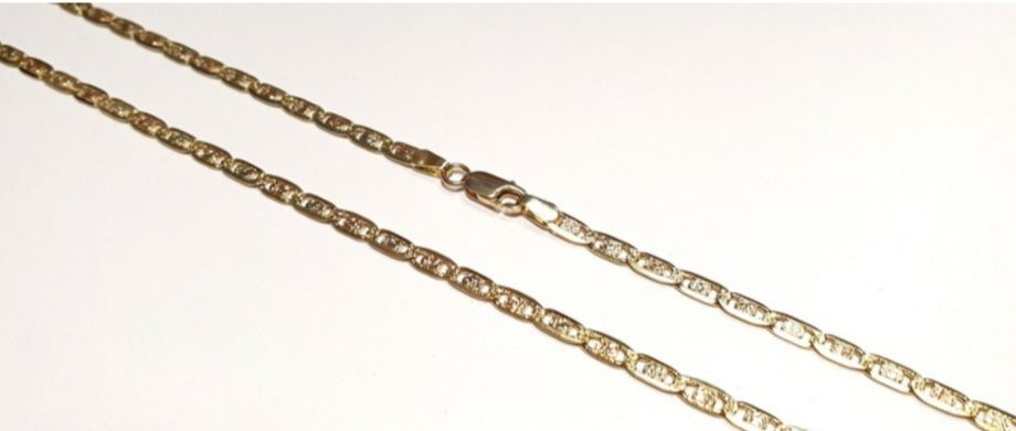 Zloty łańcuszek Gucci pr. 750 z krzyżykiem pr.585, czarne cyrkonie