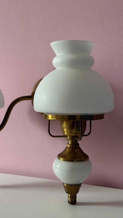 Lampka wisząca, kinkiet Polam Wieliczka PRL 1979