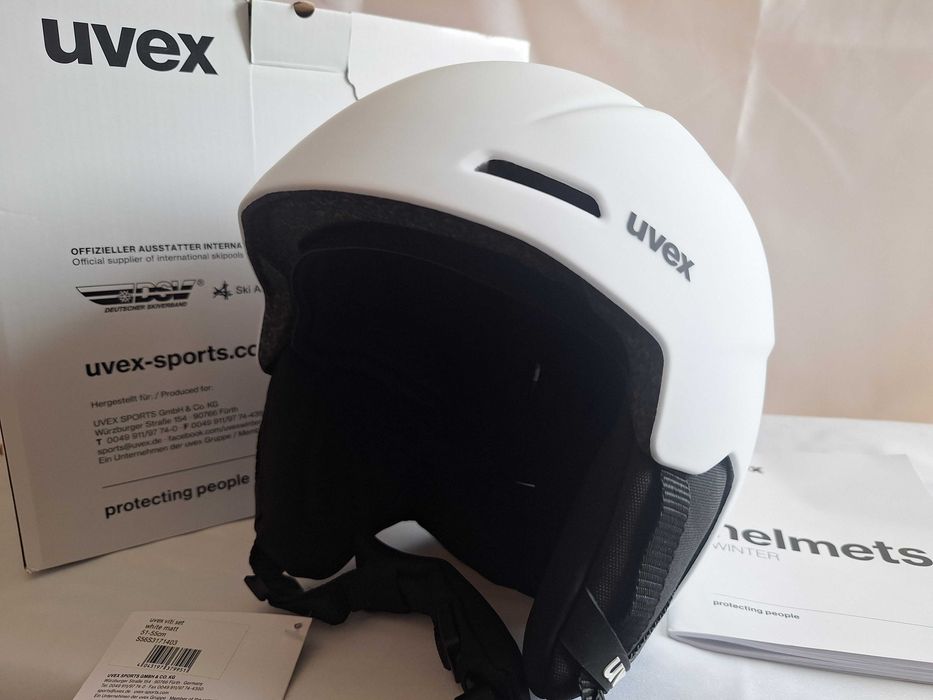 Kask narciarski juniorski Uvex Viti White Matt S 51-55cm