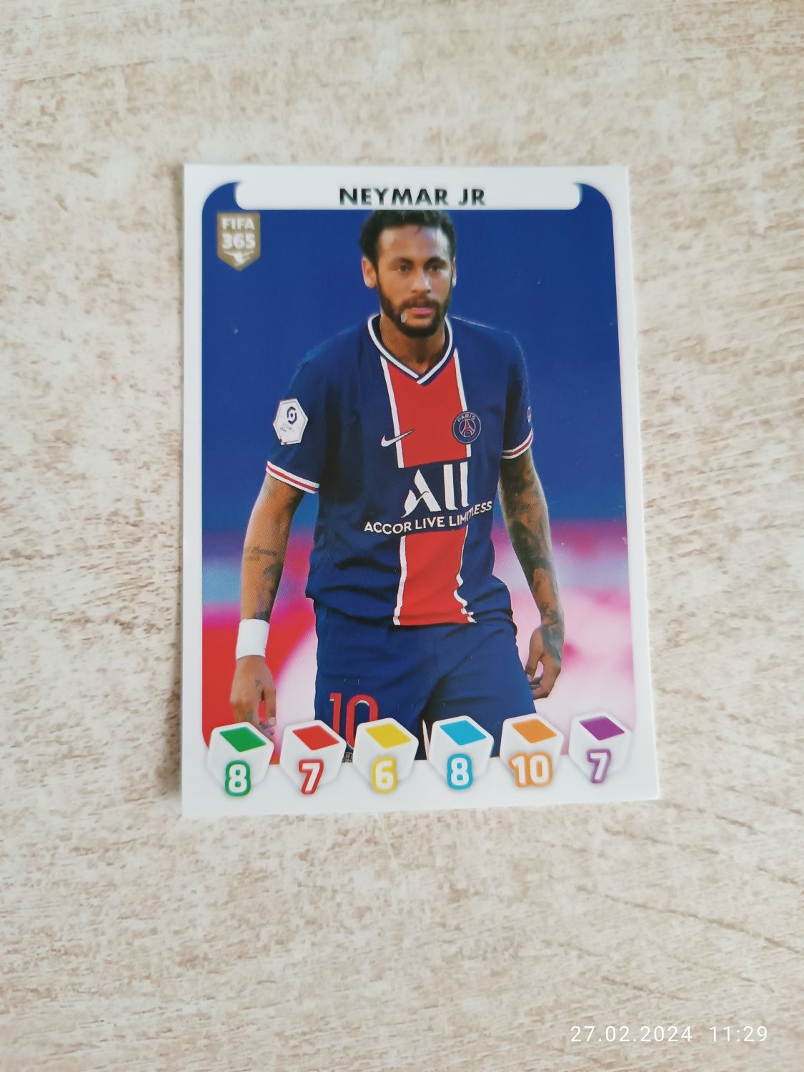 Naklejki piłkarskie FIFA 365 panini Neymar