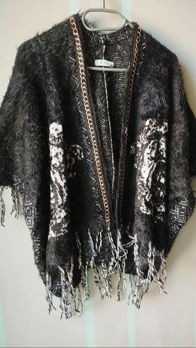 Narzutka ciepła damska tył nietoperz uniwersalna włochata