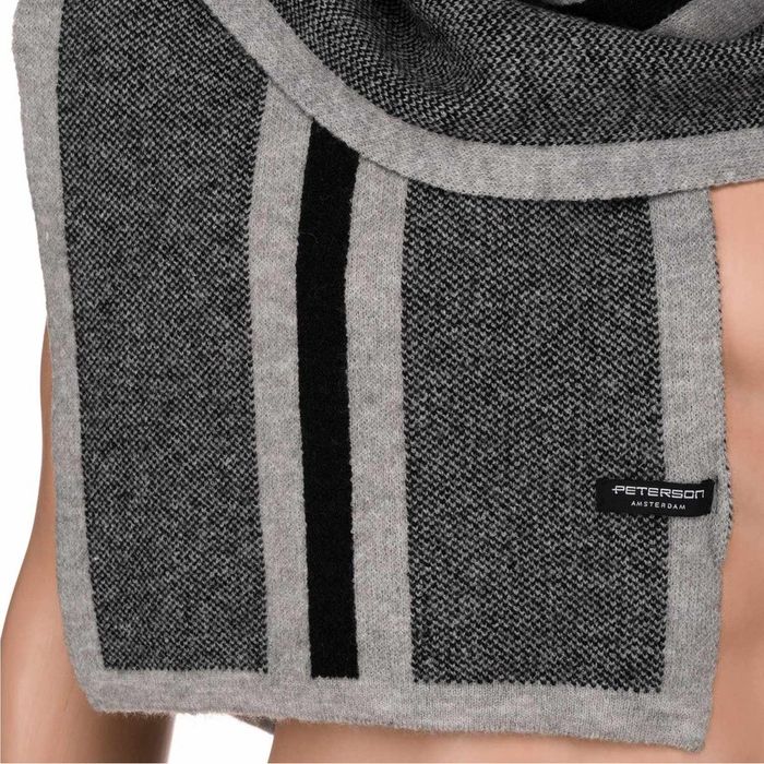 długi szal męski z geometrycznym wzorem - peterson