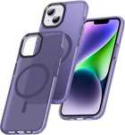 Dasfond etui iPhone 13 iPhone 14 MagSafe matowe mocne pancerne fiolet