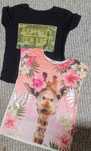 r. 134 Dwa t-shirty dla dziewczynki