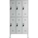 Armário Vestiário 6 Cacifos Cinza com 1900A*900L*500P ( mm)
