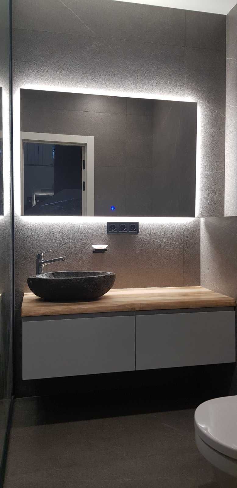 Дзеркало вологостійке з LED підсвіткою 600х800 мм у ванну кімнату.
