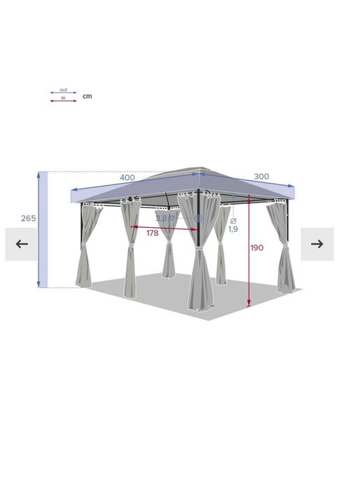 Tenda de jardim cinza