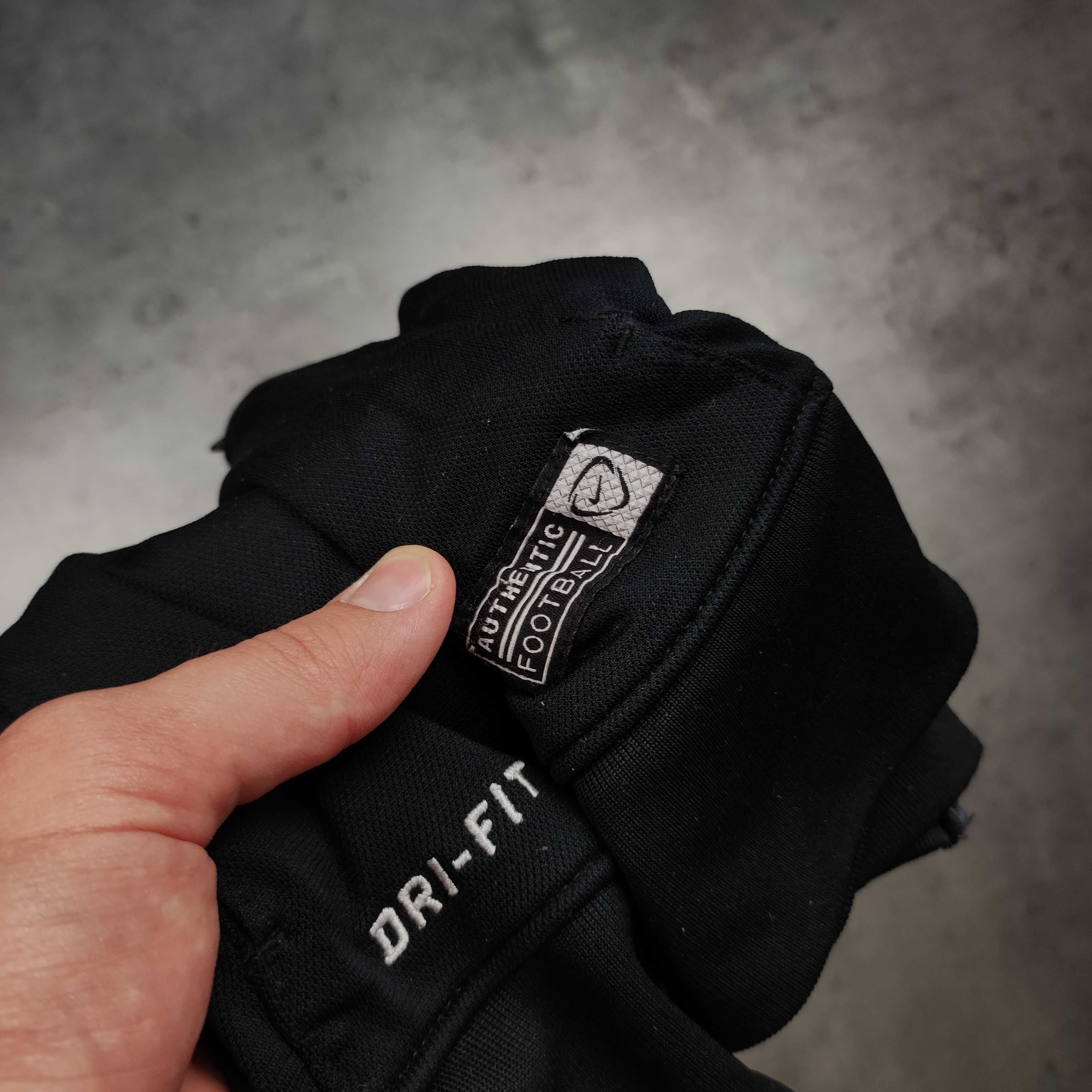 MĘSKA Bluza Sportowa Nike Czarna Nike Dri-Fit Rozpinana z Lampasem
