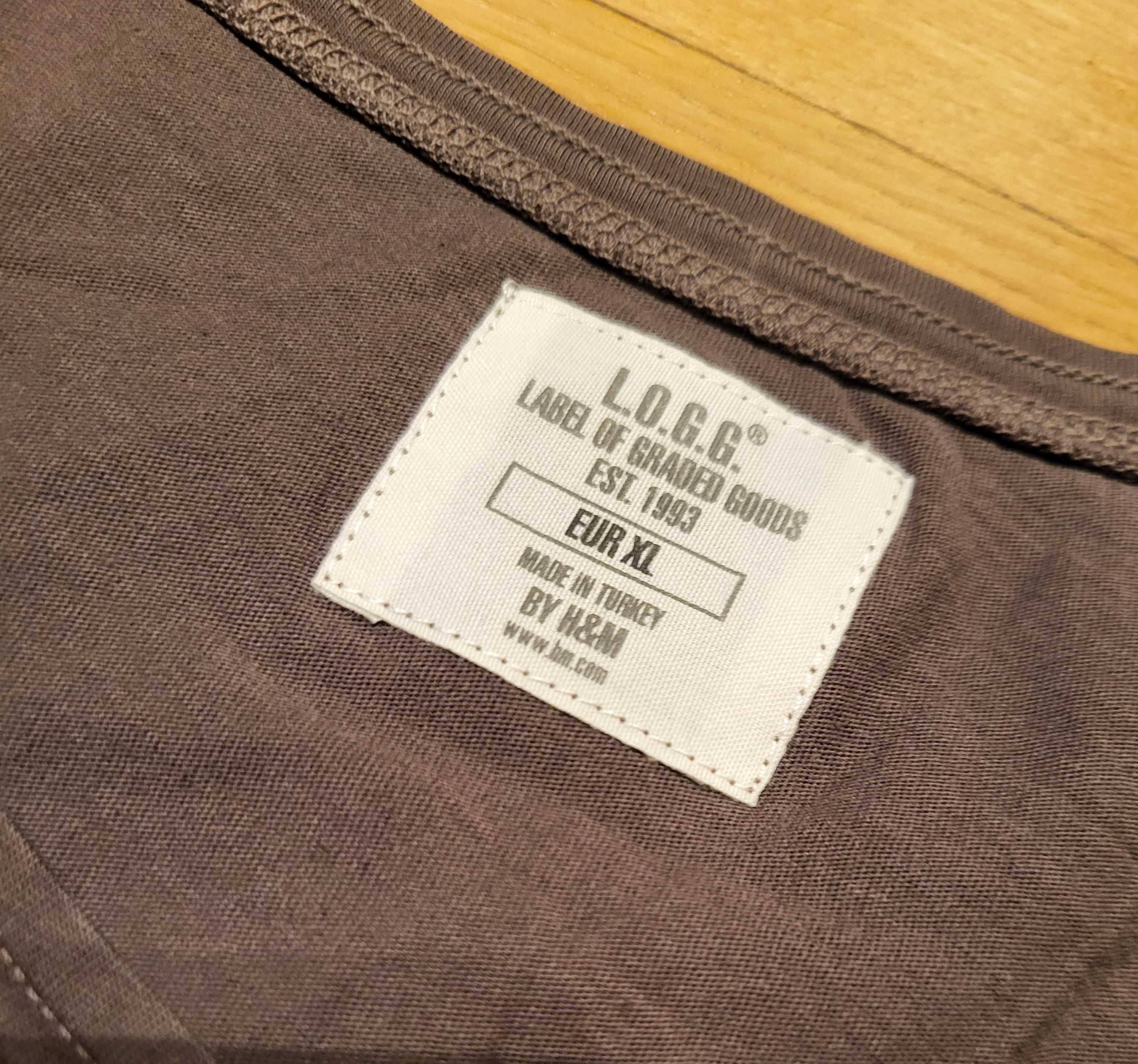 Bluzka typu T-shirt H&M – brązowy/brunatny - nowa