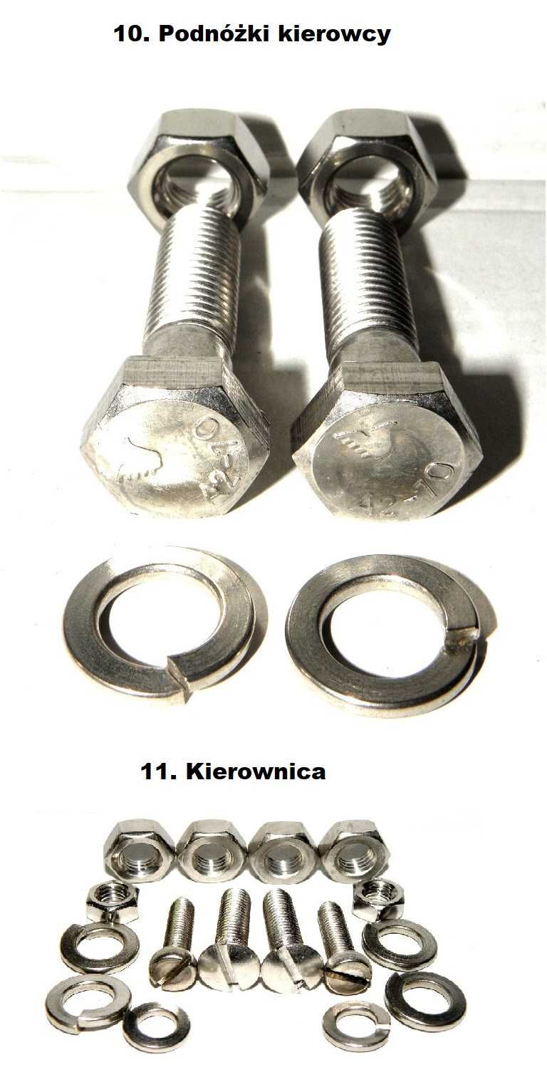 WSK M06 B3 śruby nierdzewne komplet śrub nierdzewnych zestaw inox