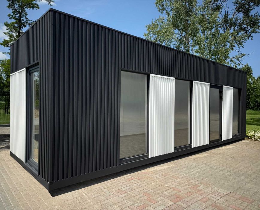 Pawilon 900x300 czarno-biały biurowy, usługowy, salon, bistro,