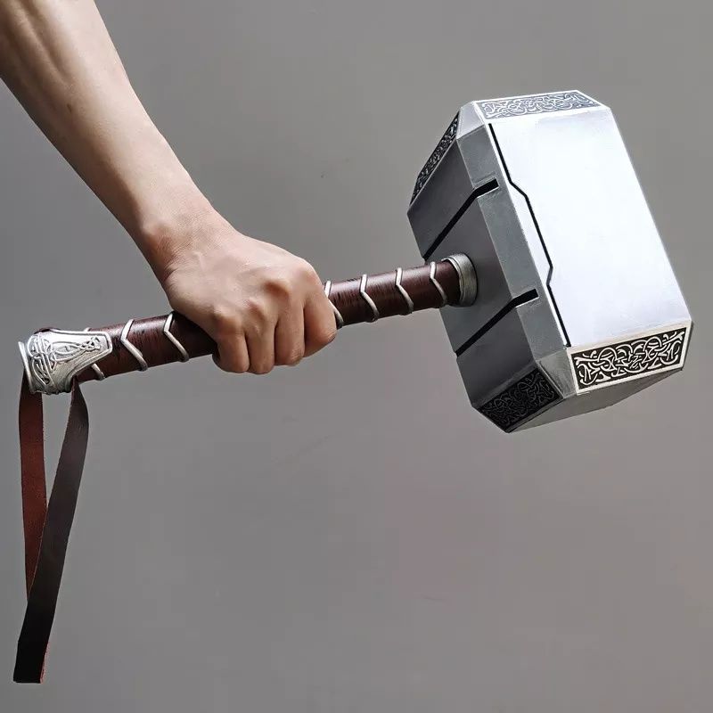 Młot THORA Mjolnir 47 cm replika 1:1 pasek skórzany replika piękna 24h