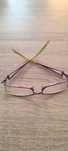Oprawki okulary damskie wąskie fioletowy zielony ONYX metalowe etui 51